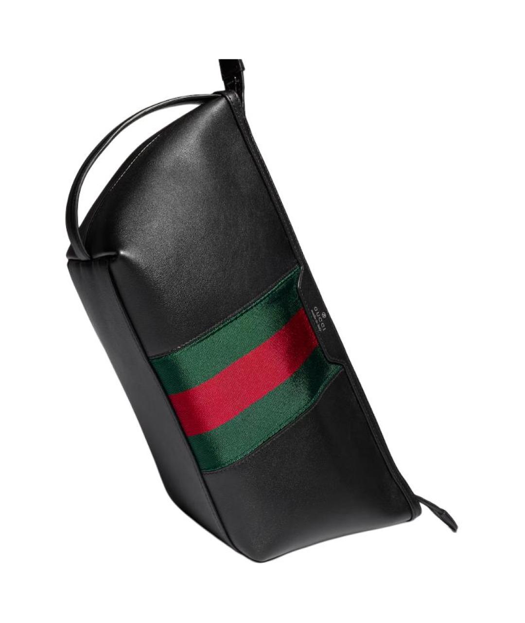 GUCCI Черная кожаная косметичка, фото 2