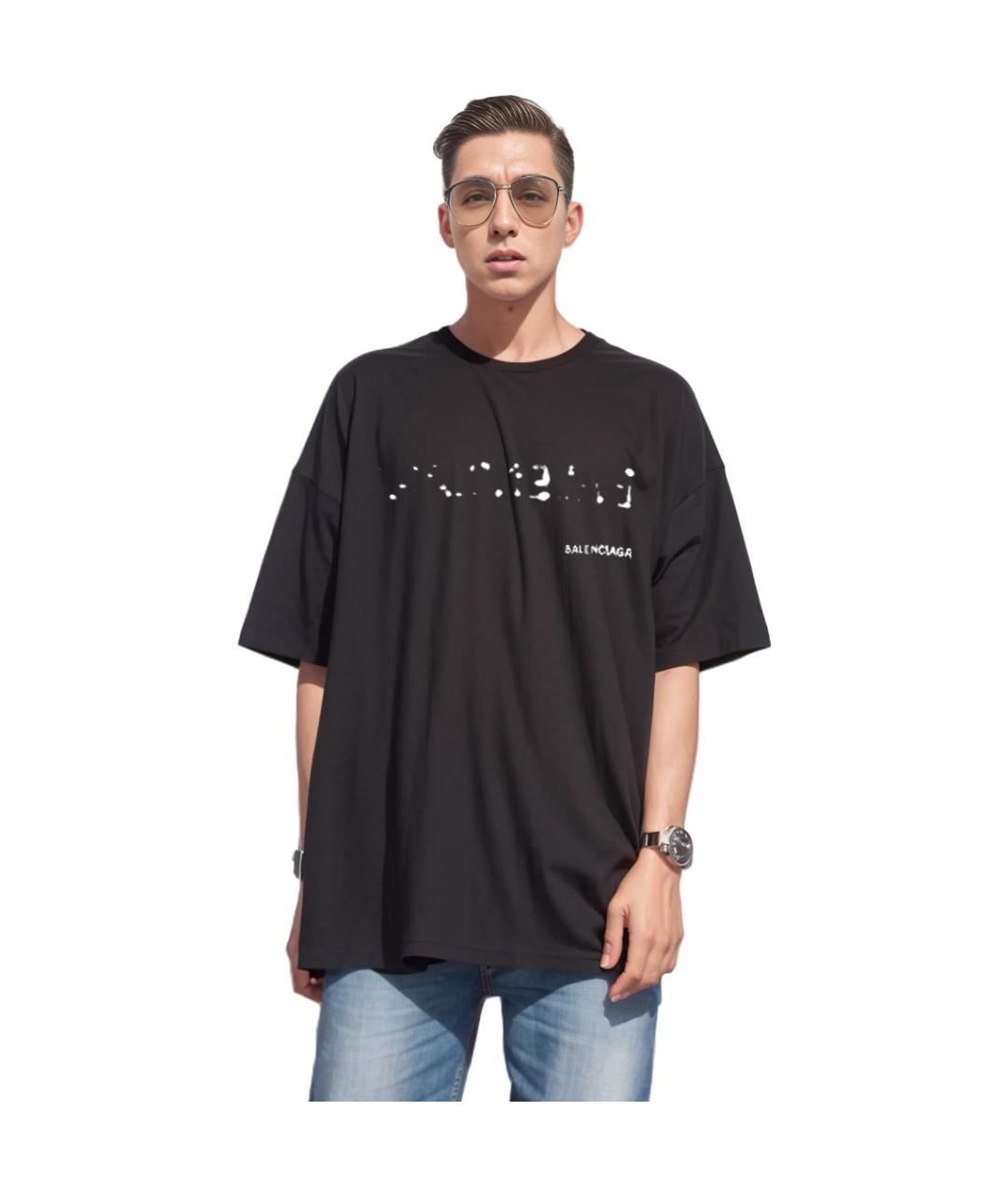 BALENCIAGA Черная футболка, фото 5