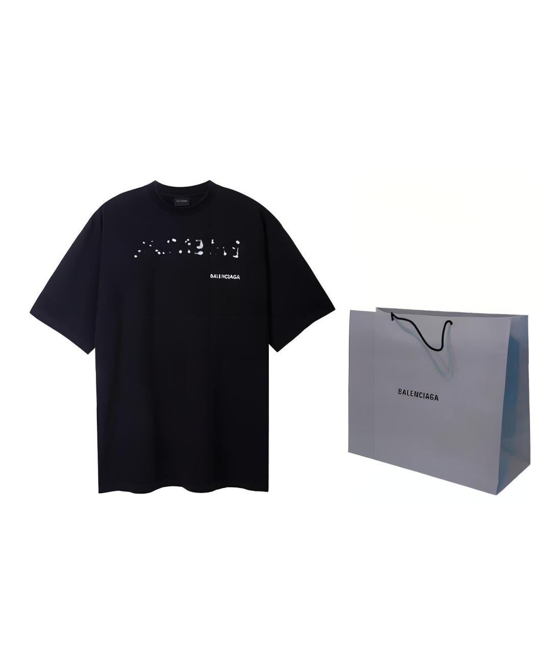 BALENCIAGA Черная футболка, фото 3