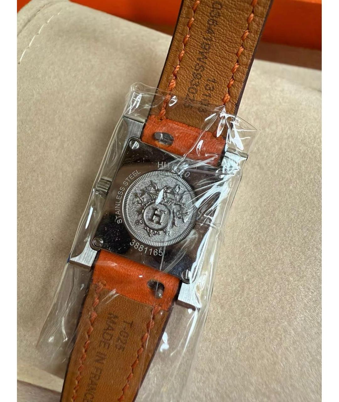 HERMES Оранжевые часы, фото 6