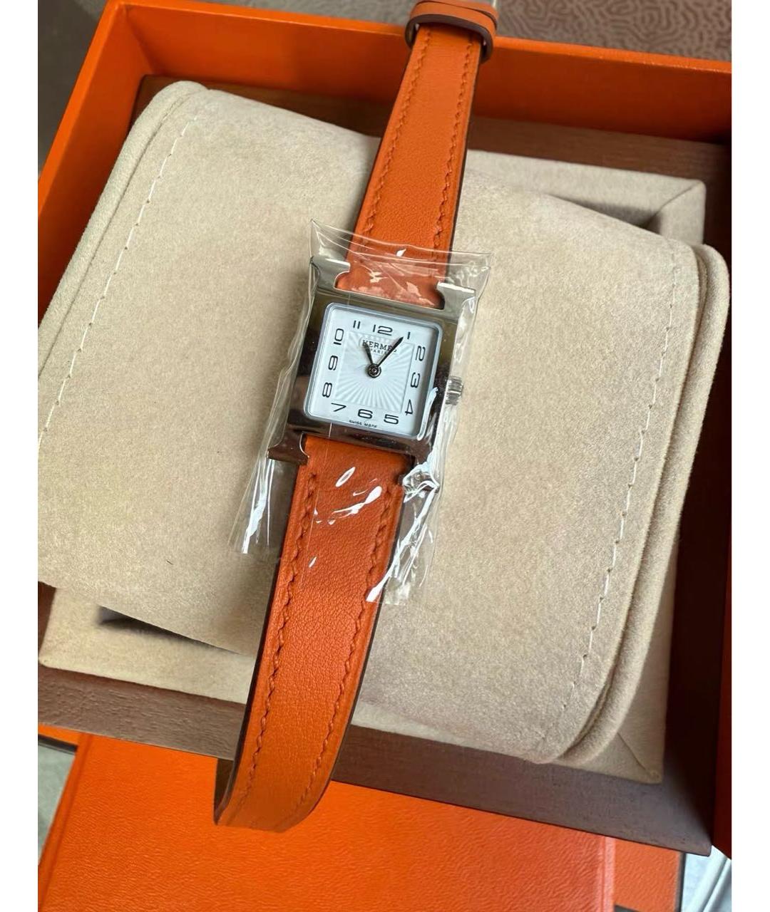 HERMES Оранжевые часы, фото 3