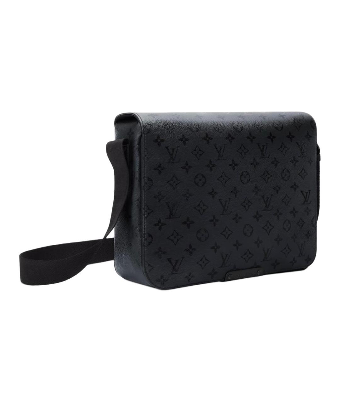 LOUIS VUITTON Черная сумка через плечо из канвы, фото 2