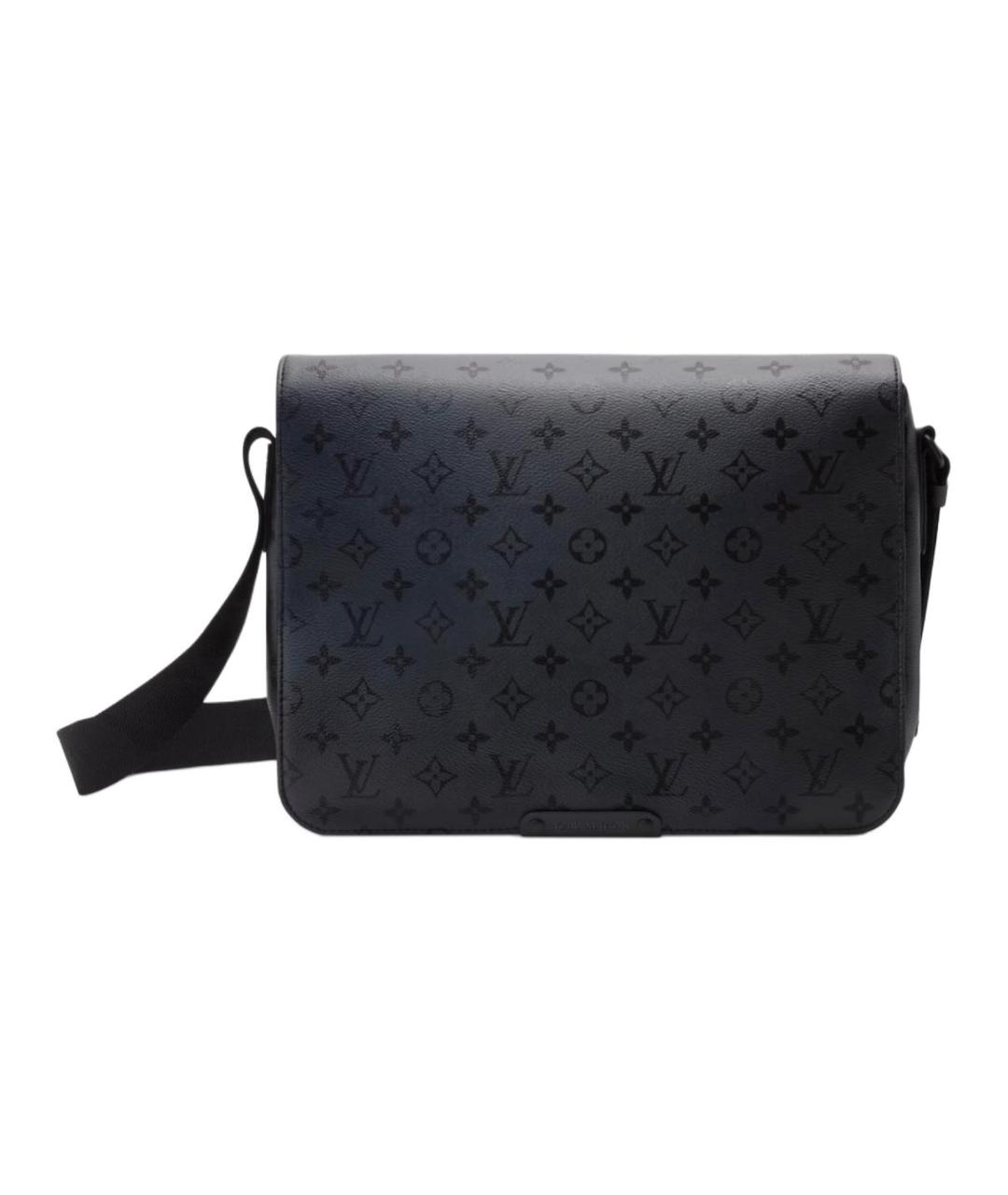 LOUIS VUITTON Черная сумка через плечо из канвы, фото 1
