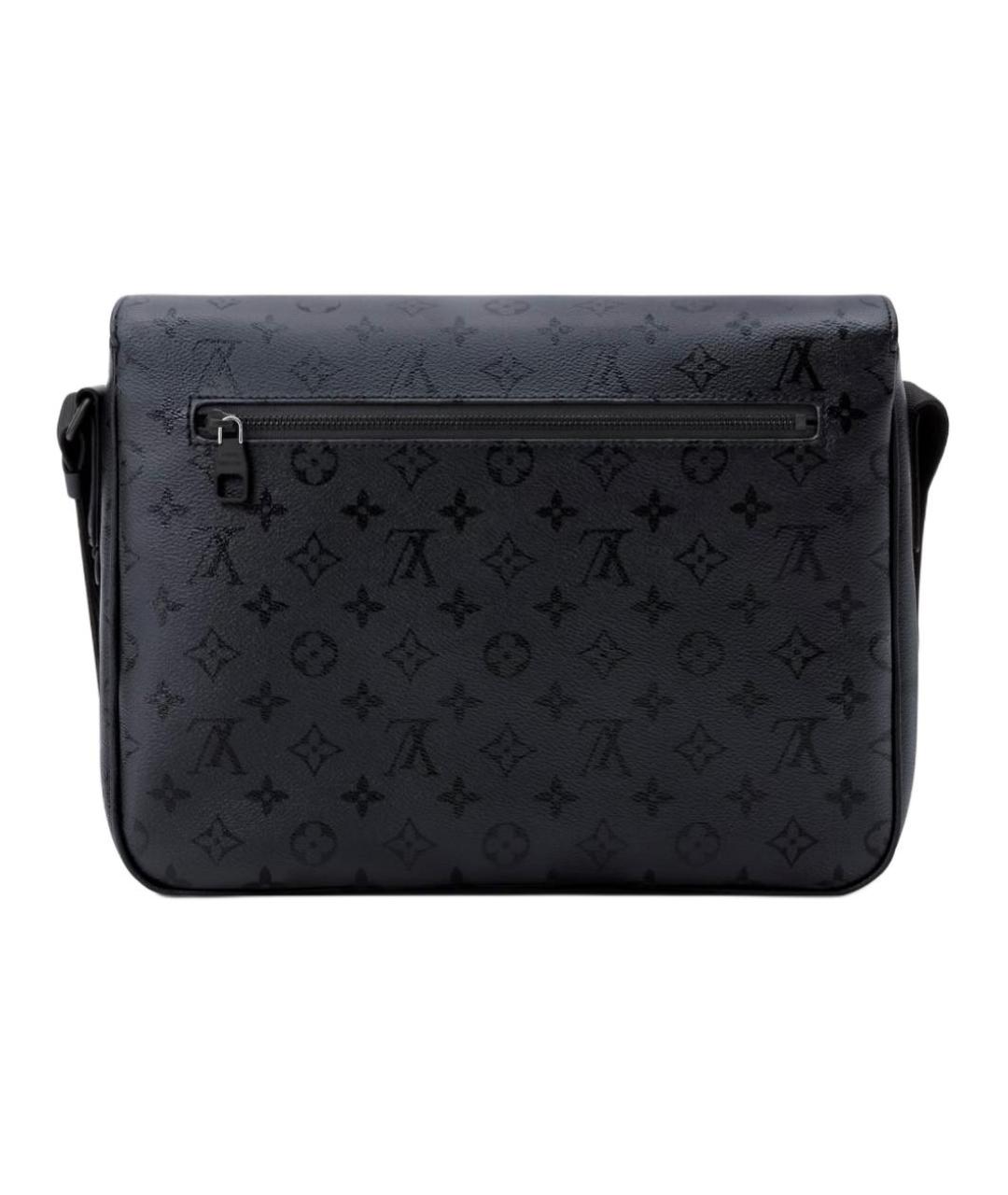 LOUIS VUITTON Черная сумка через плечо из канвы, фото 3