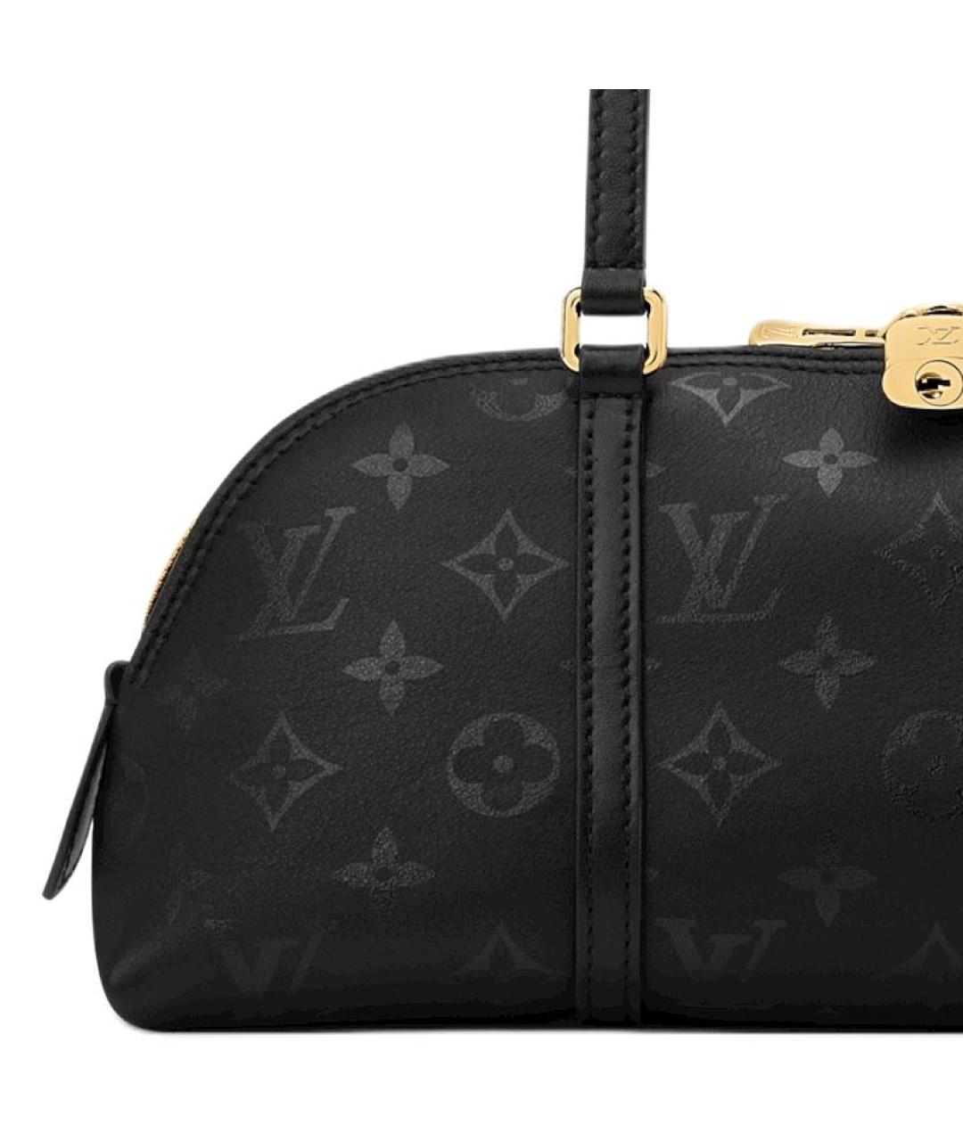 LOUIS VUITTON Черная сумка через плечо из канвы, фото 3