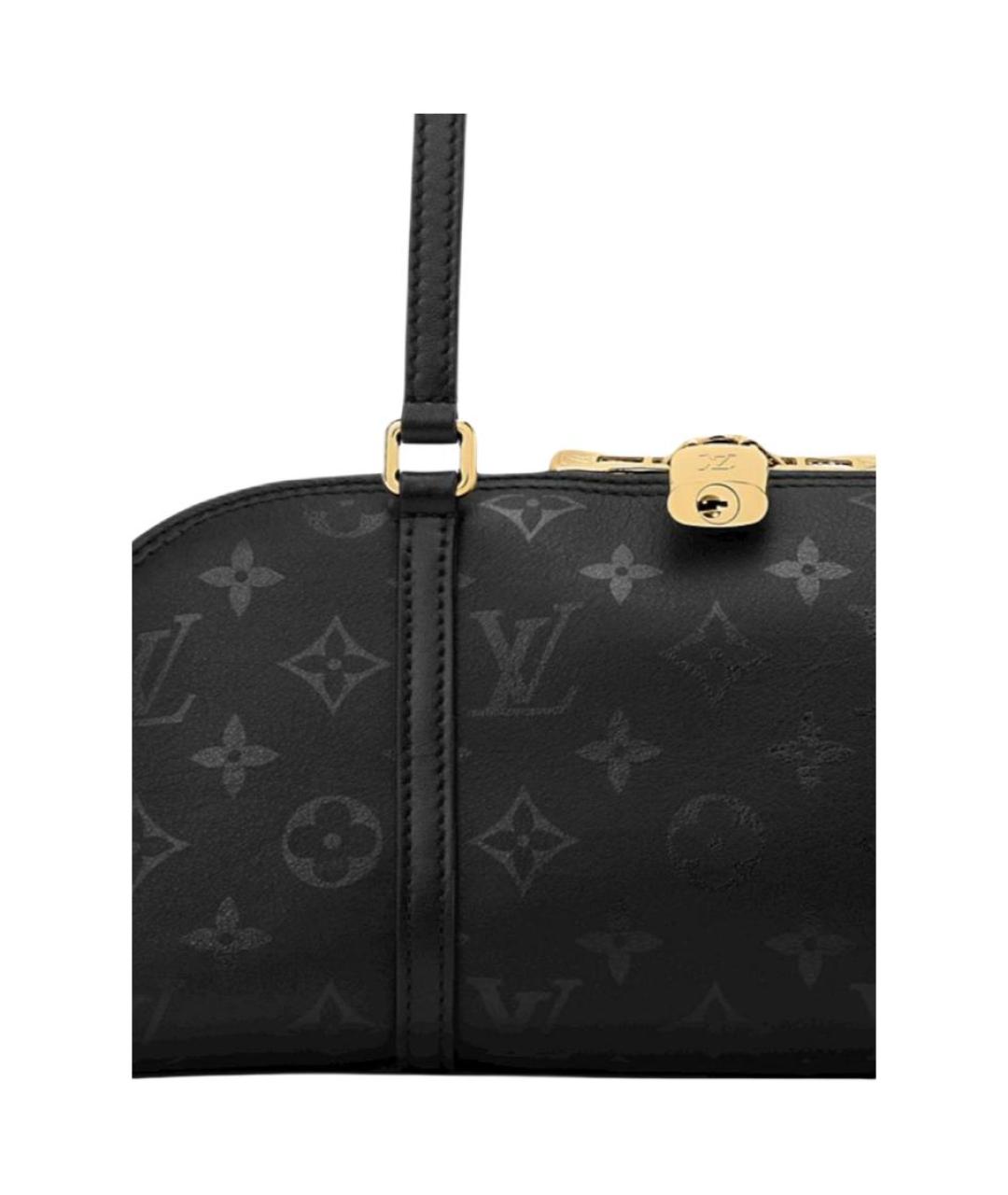 LOUIS VUITTON Черная сумка через плечо из канвы, фото 2