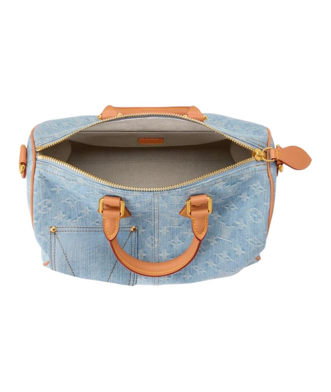 LOUIS VUITTON Голубая канва сумка через плечо, фото 4