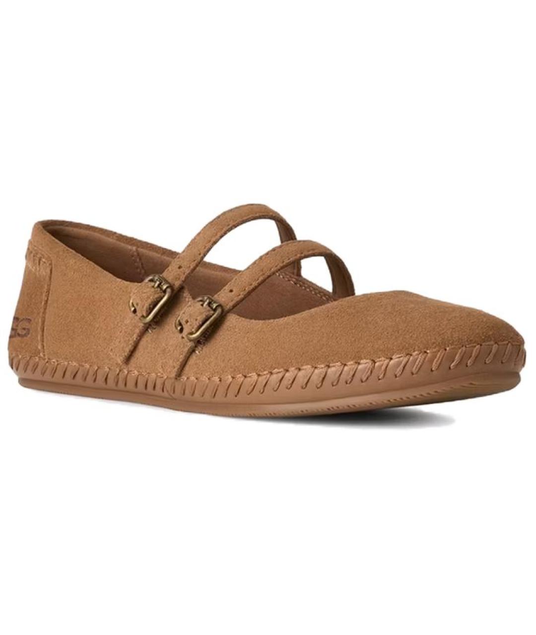 UGG Коричневые балетки, фото 2