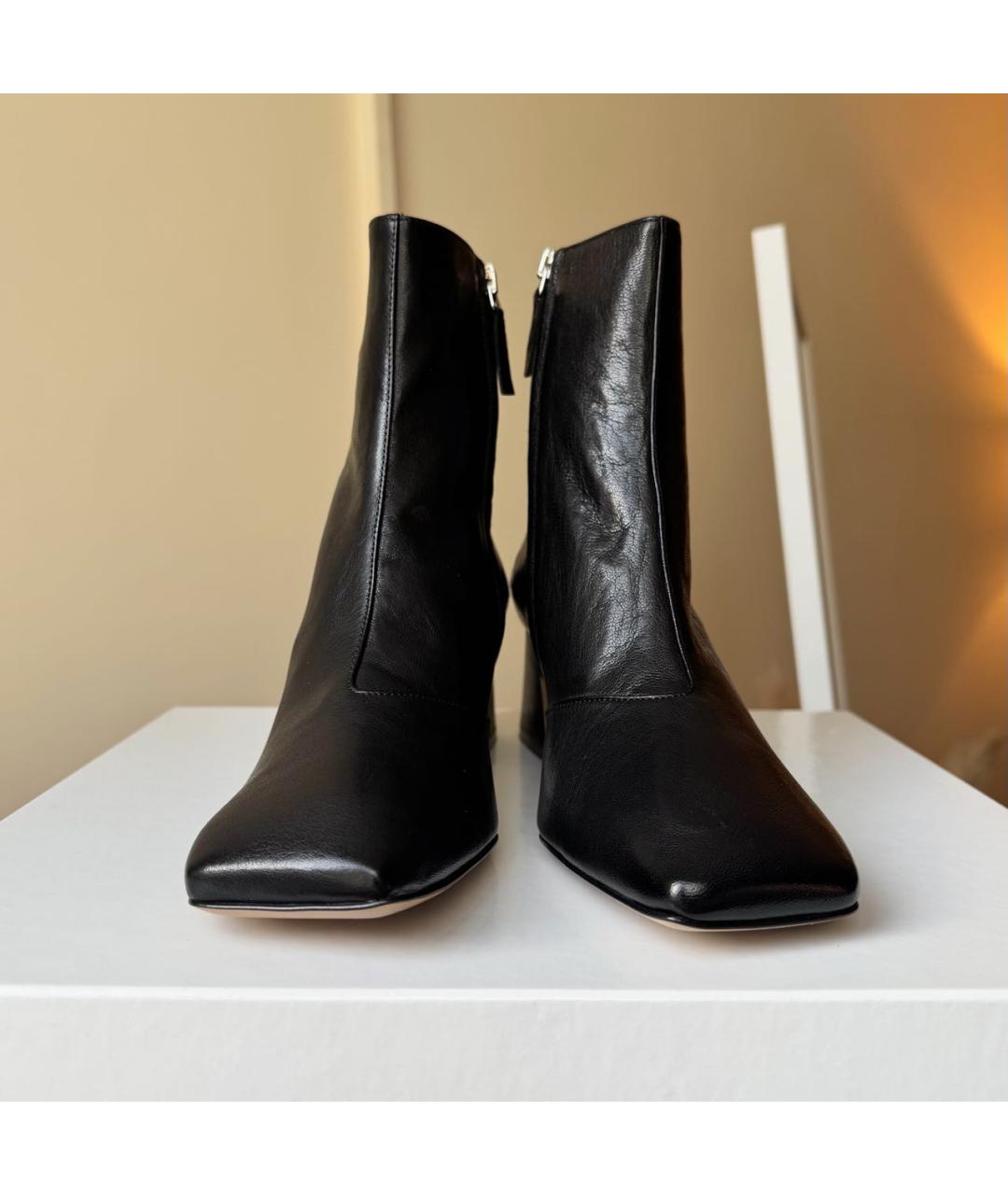 MAISON MARGIELA Черные кожаные ботильоны, фото 3