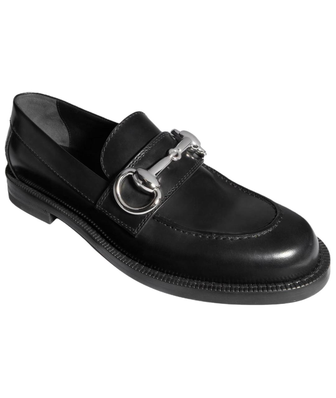 GUCCI Черные кожаные лоферы, фото 3