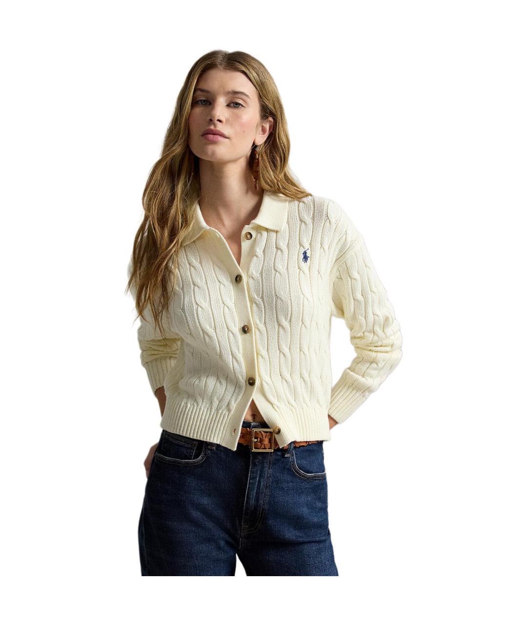 POLO RALPH LAUREN Бежевый кардиган, фото 3