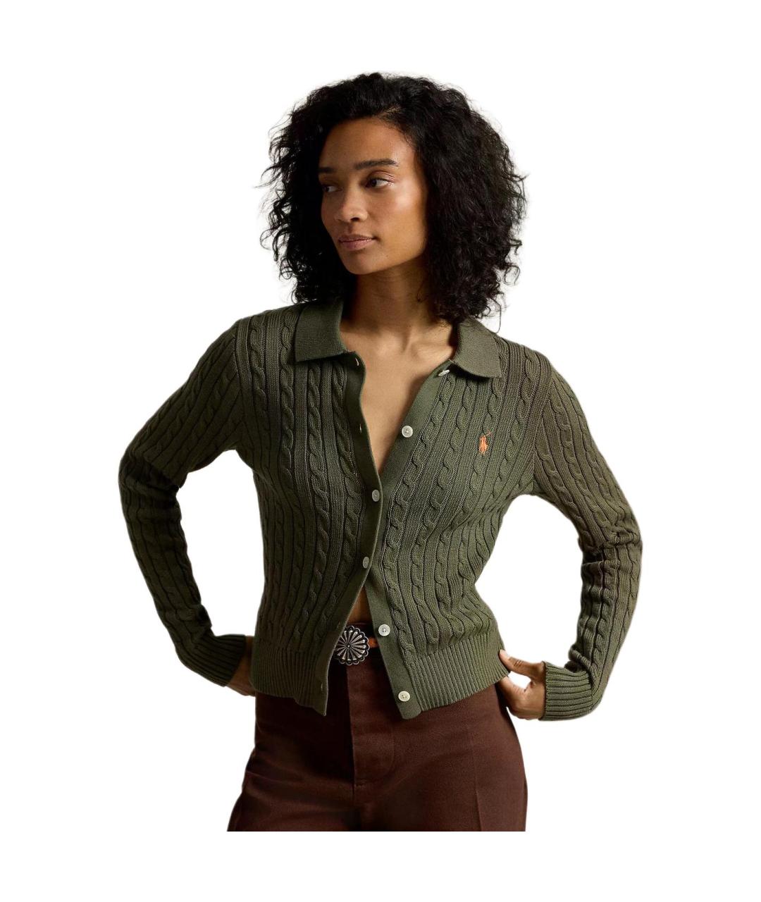 POLO RALPH LAUREN Зеленый кардиган, фото 3