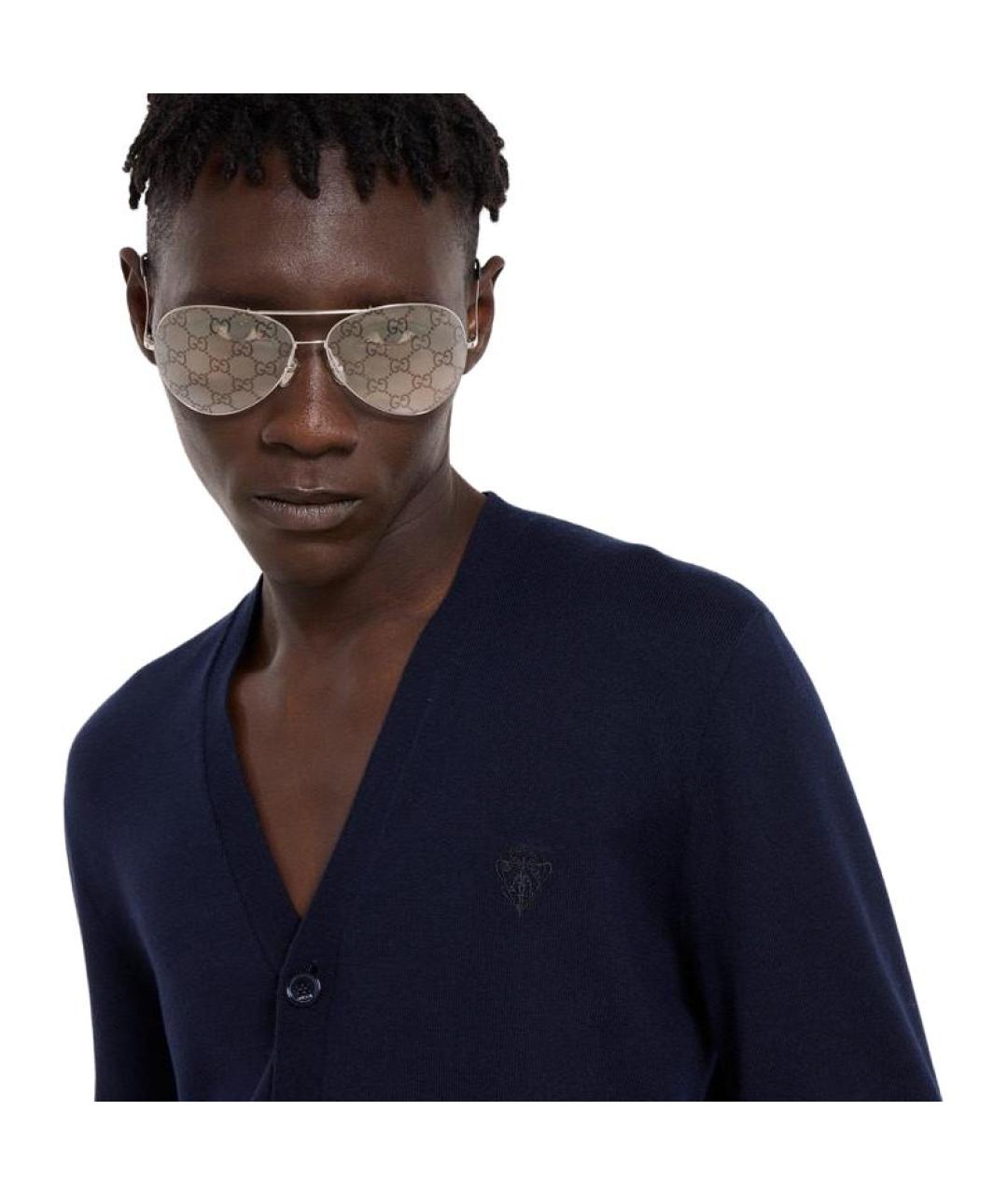 GUCCI Темно-синий кардиган, фото 3