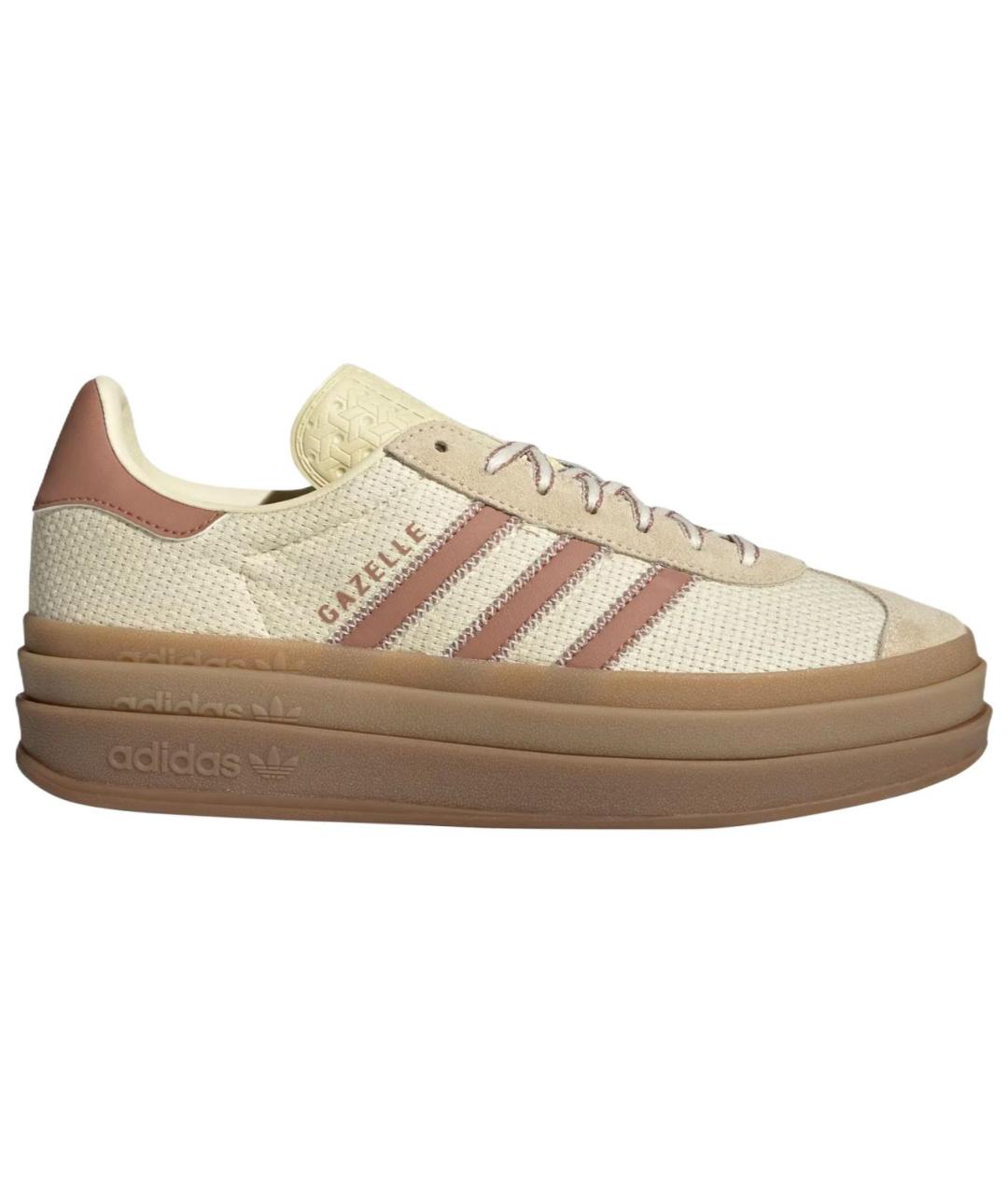 ADIDAS Бежевые кожаные кроссовки, фото 4