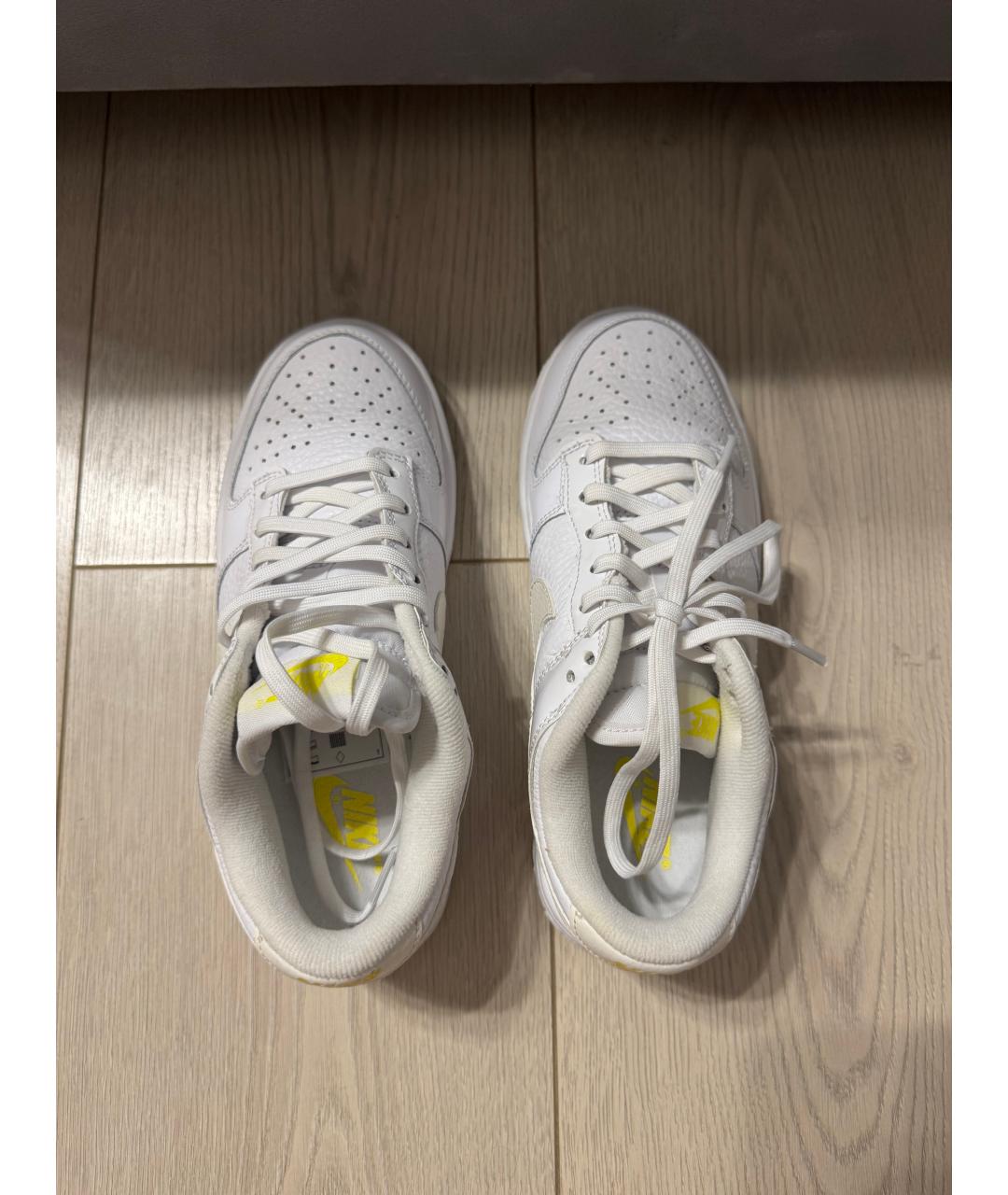 NIKE Белые кожаные кроссовки, фото 3