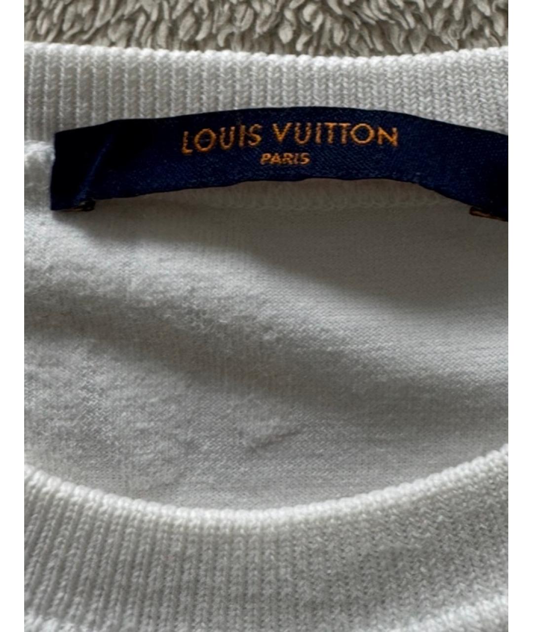 LOUIS VUITTON Белая хлопковая футболка, фото 3