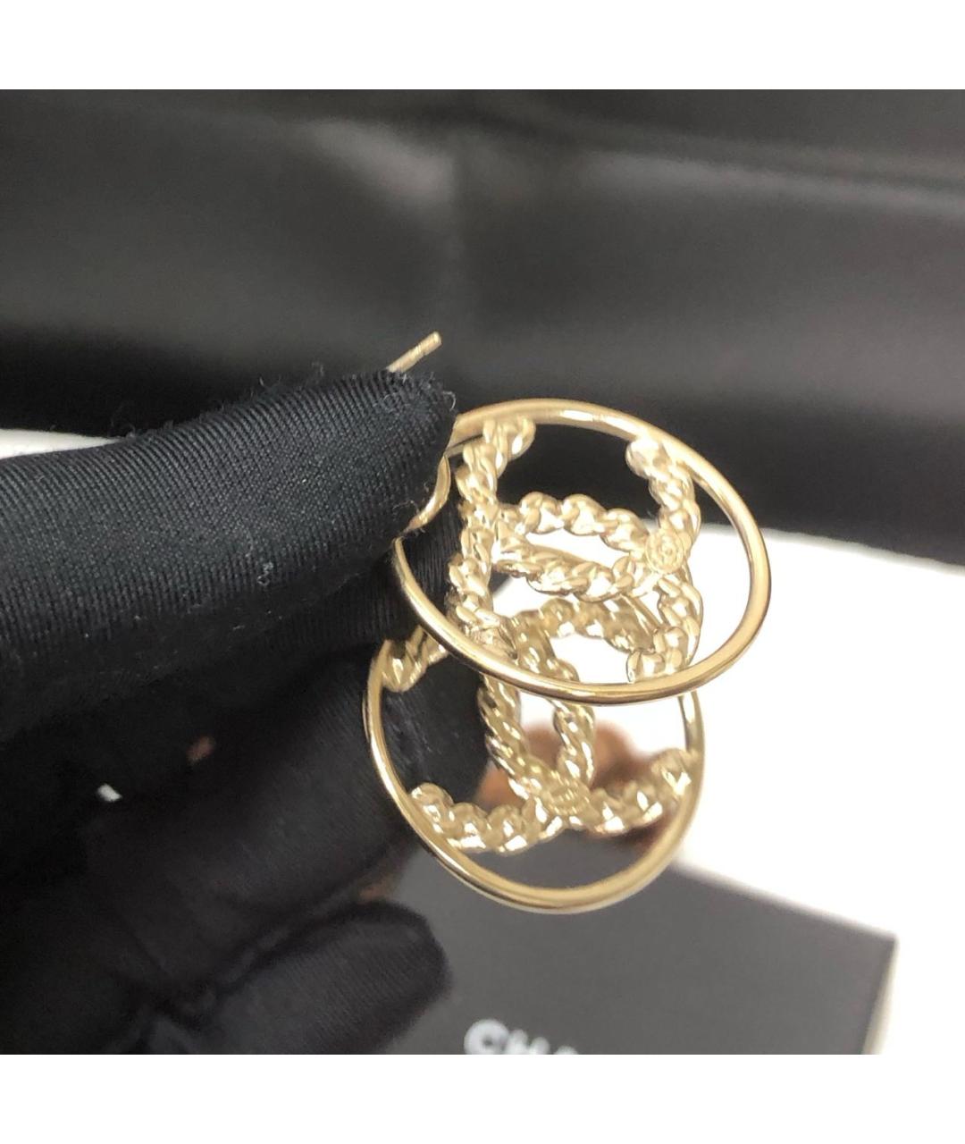 CHANEL Золотые серьги, фото 6