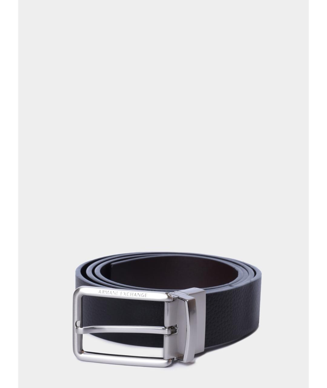 ARMANI EXCHANGE Черный кожаный ремень, фото 3