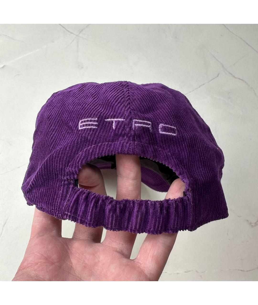 ETRO Фиолетовая бархатная кепка, фото 3