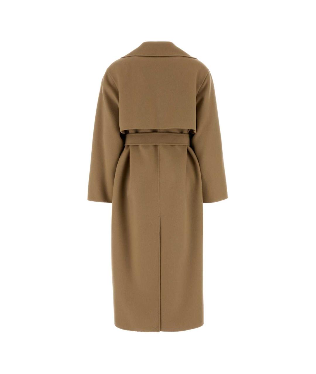 WEEKEND MAX MARA Бежевое шерстяное пальто, фото 2