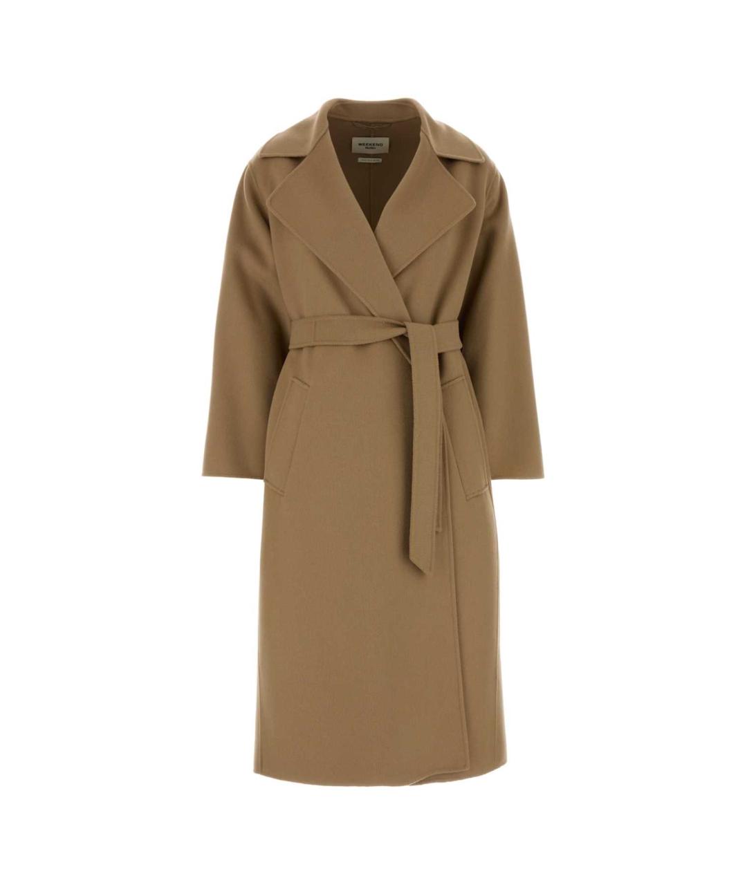 WEEKEND MAX MARA Бежевое шерстяное пальто, фото 1