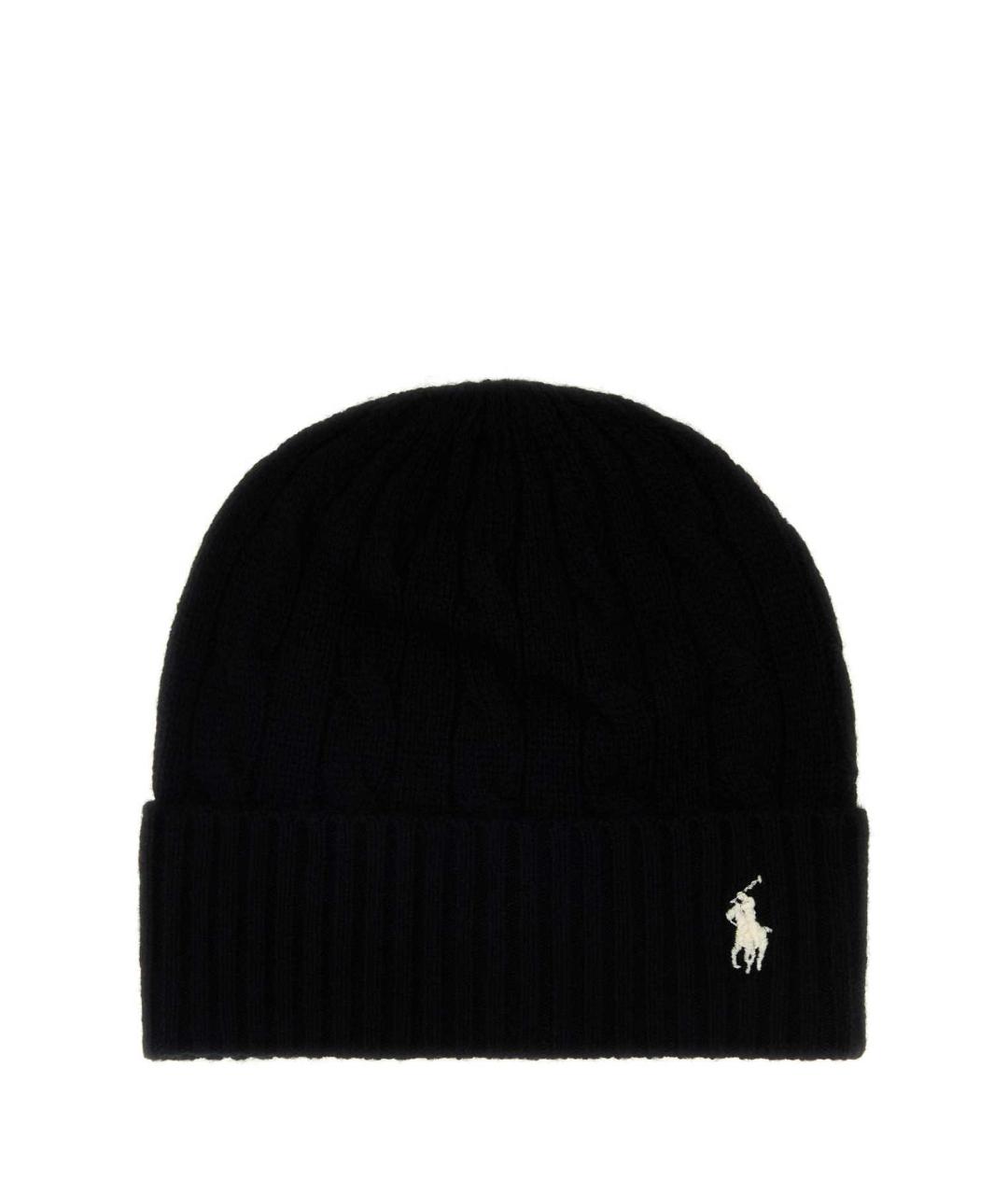 POLO RALPH LAUREN Черная кашемировая шапка, фото 1