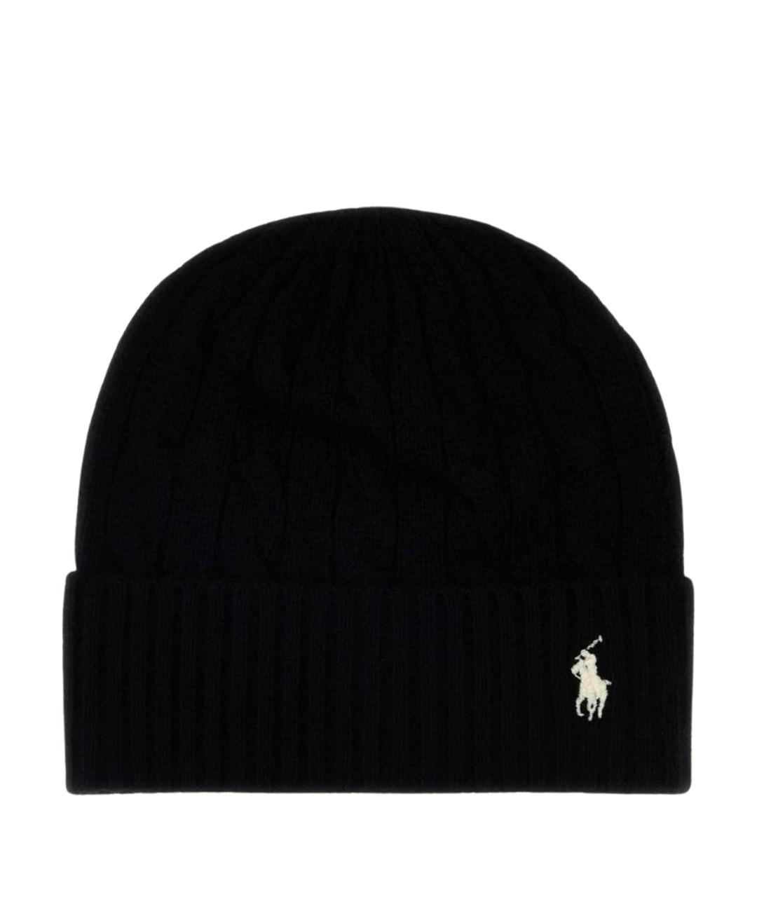 POLO RALPH LAUREN Черная кашемировая шапка, фото 1