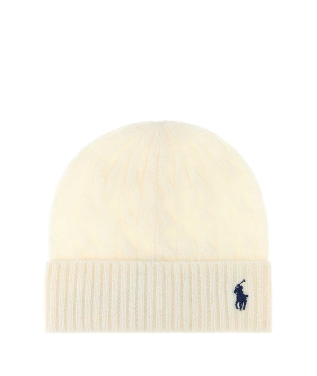POLO RALPH LAUREN Белая шерстяная шапка, фото 1