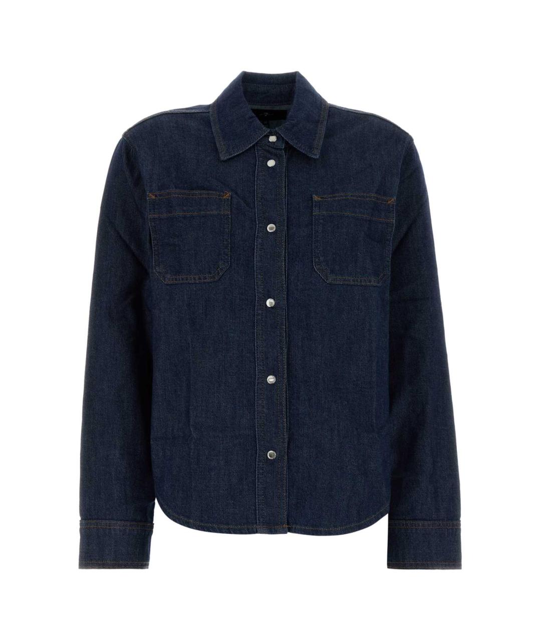 7 FOR ALL MANKIND Синяя модал рубашка, фото 1
