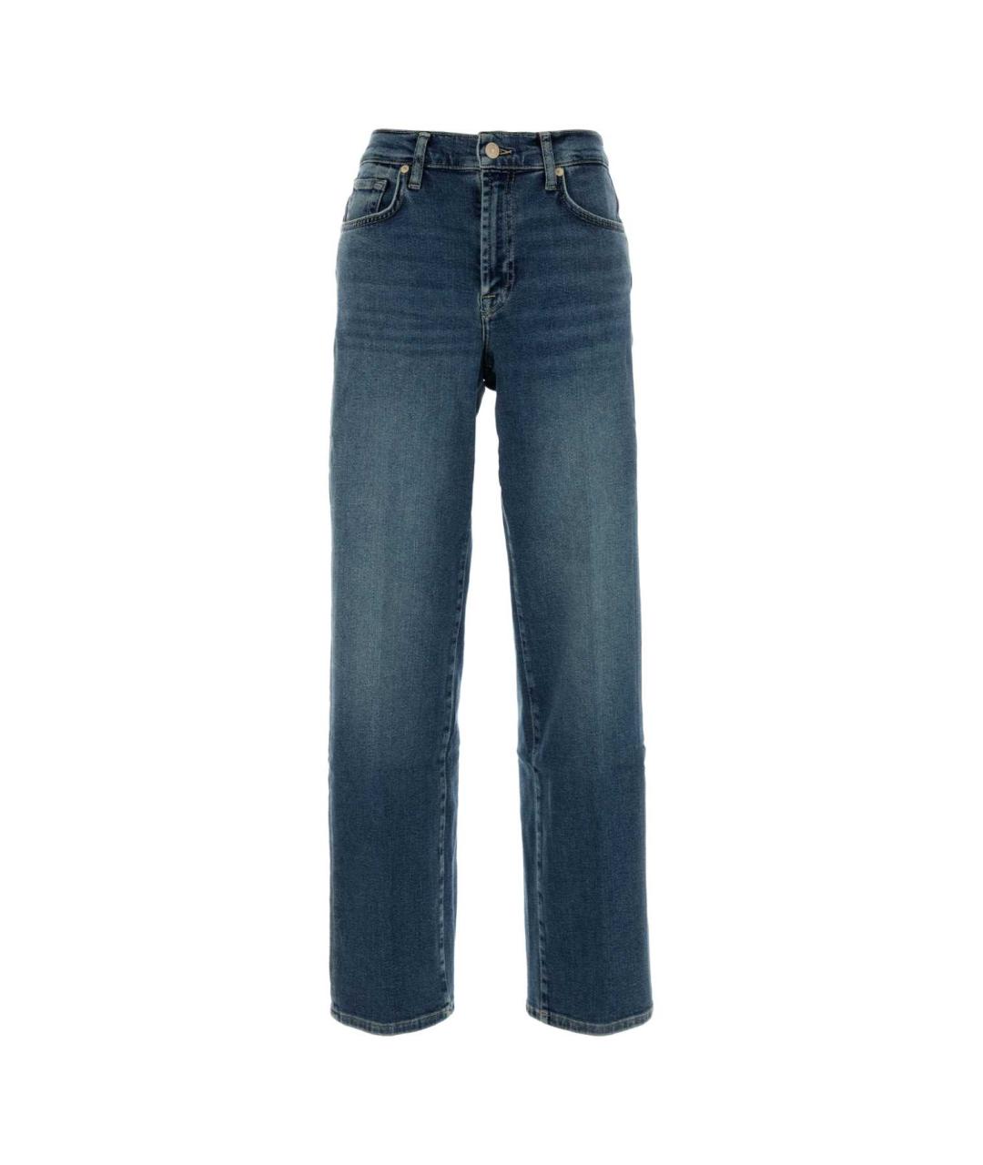 7 FOR ALL MANKIND Синие хлопковые прямые джинсы, фото 1