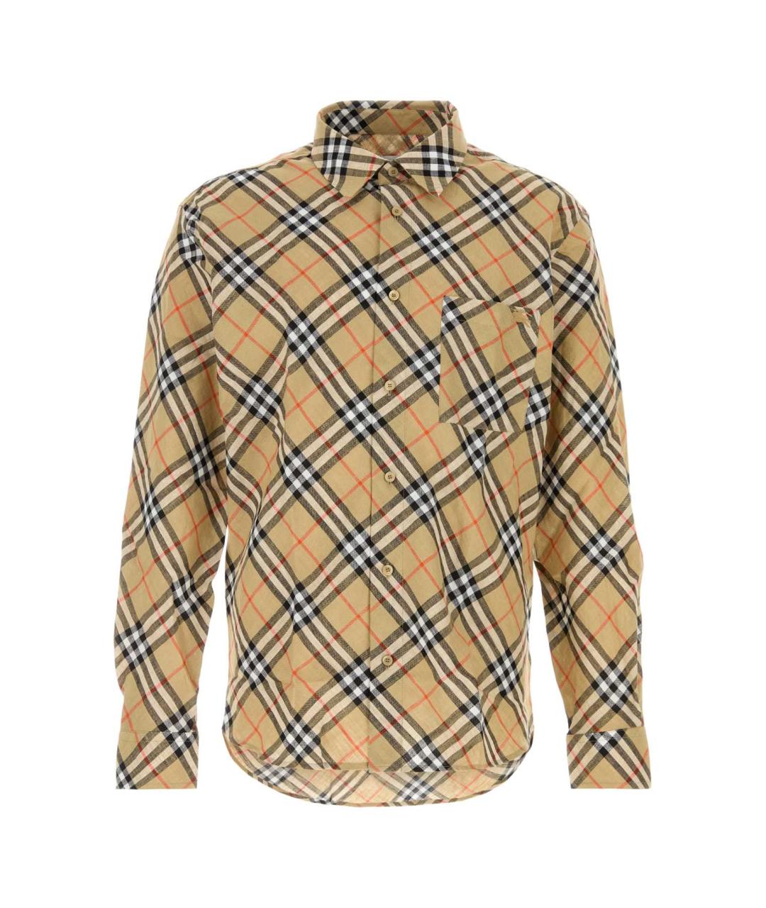 BURBERRY Мульти льняная кэжуал рубашка, фото 1