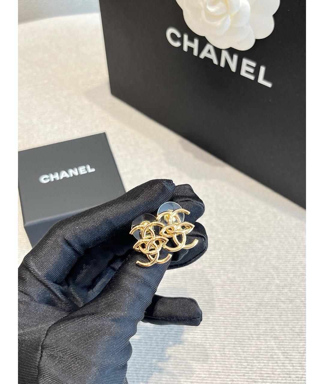 CHANEL Золотые серьги, фото 5