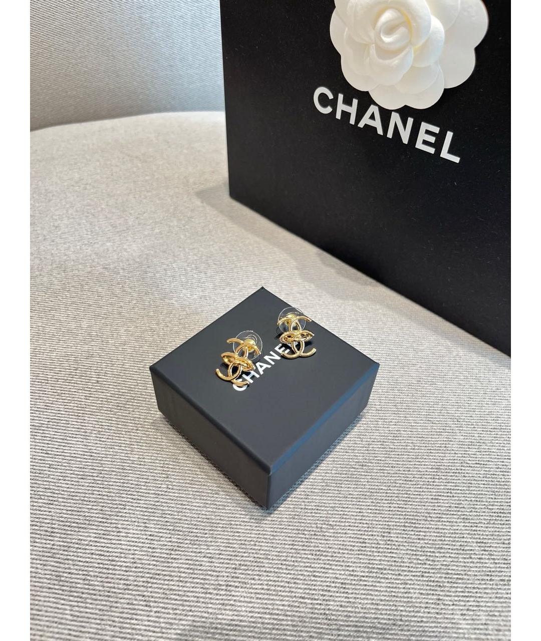 CHANEL Золотые серьги, фото 4