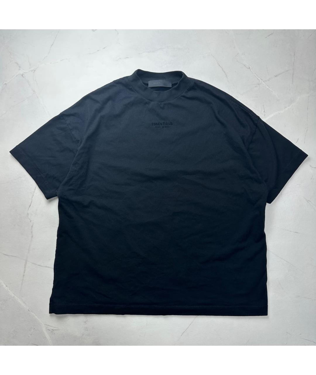 FEAR OF GOD ESSENTIALS Черная хлопковая футболка, фото 4