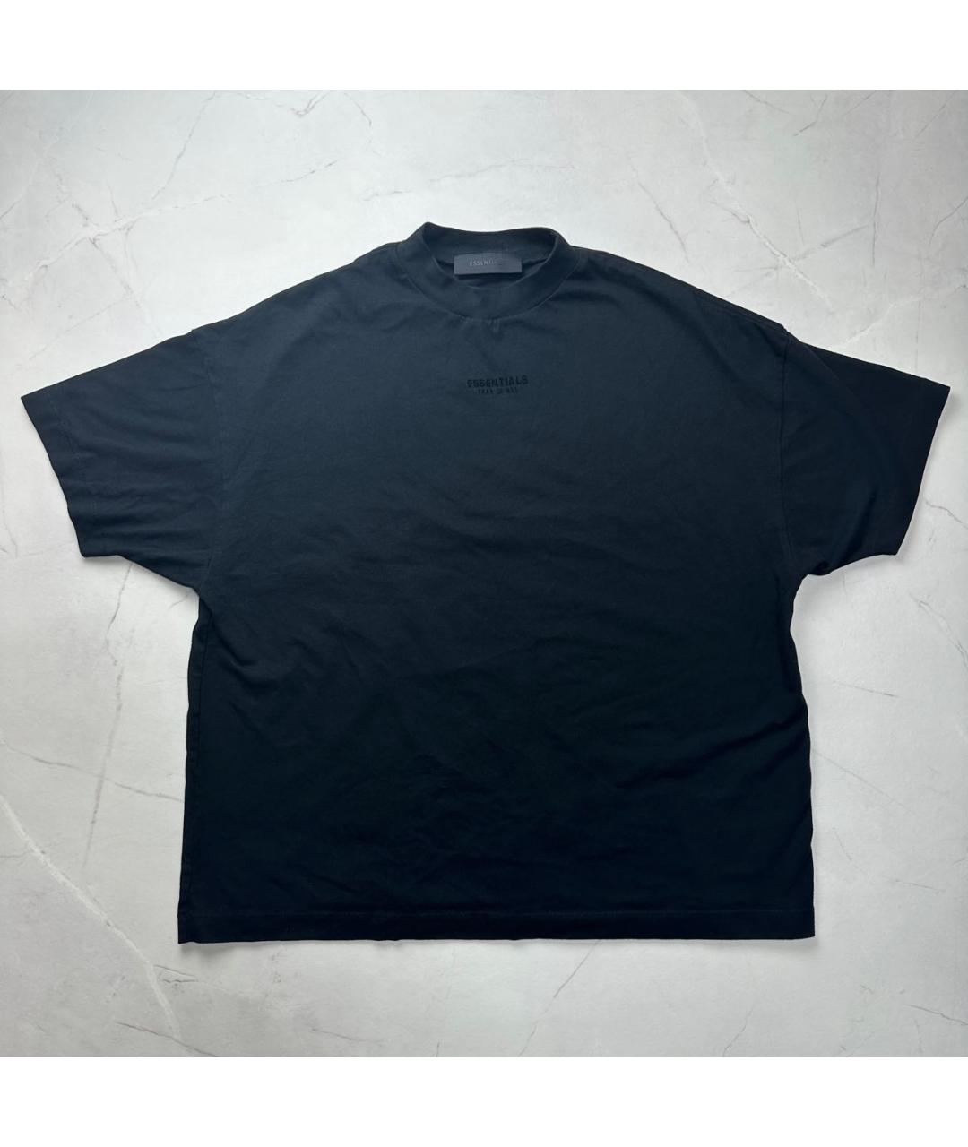 FEAR OF GOD ESSENTIALS Черная хлопковая футболка, фото 2