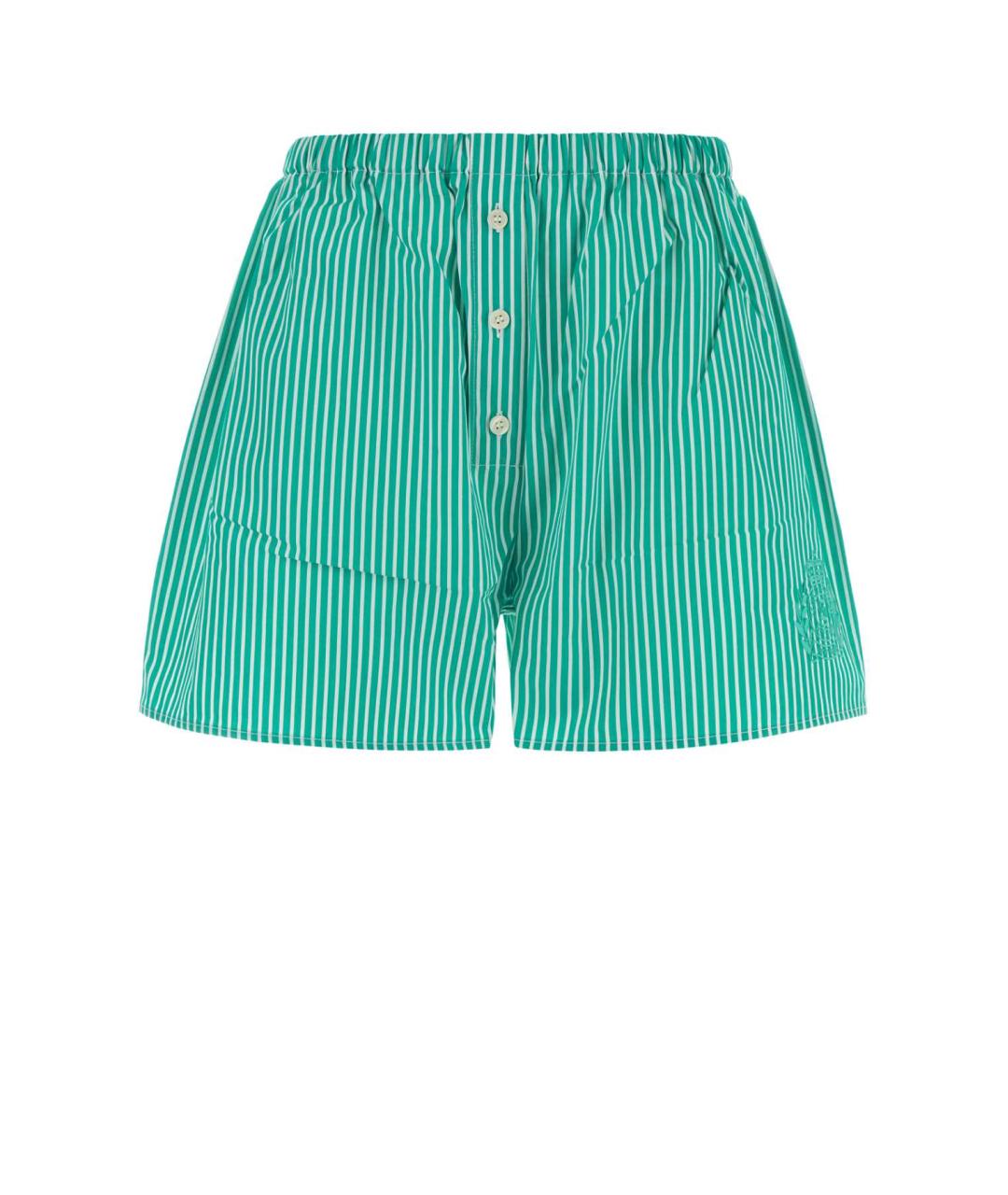 SPORTY AND RICH Зеленые хлопковые шорты, фото 1