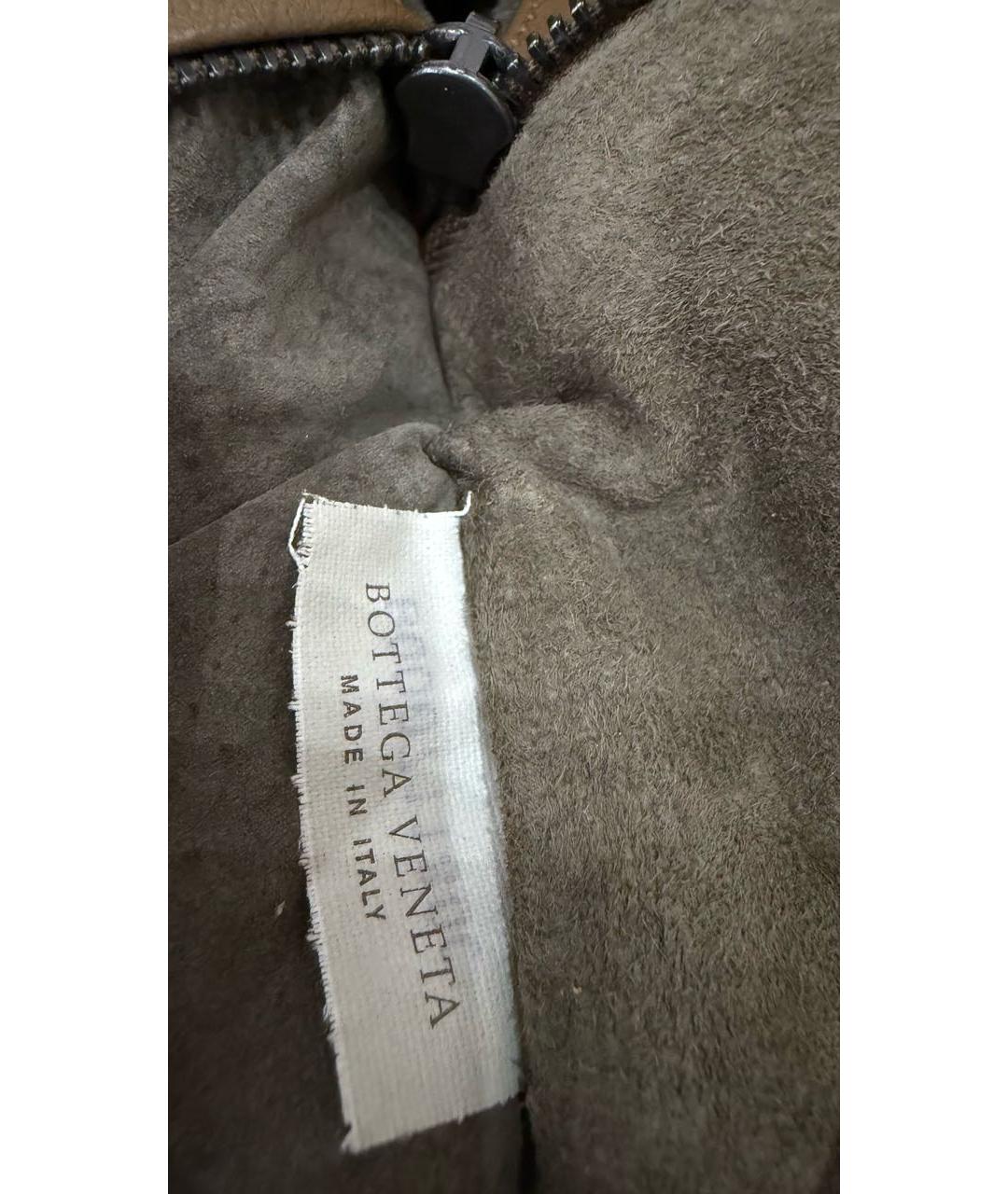 BOTTEGA VENETA Коричневая кожаная сумка с короткими ручками, фото 5