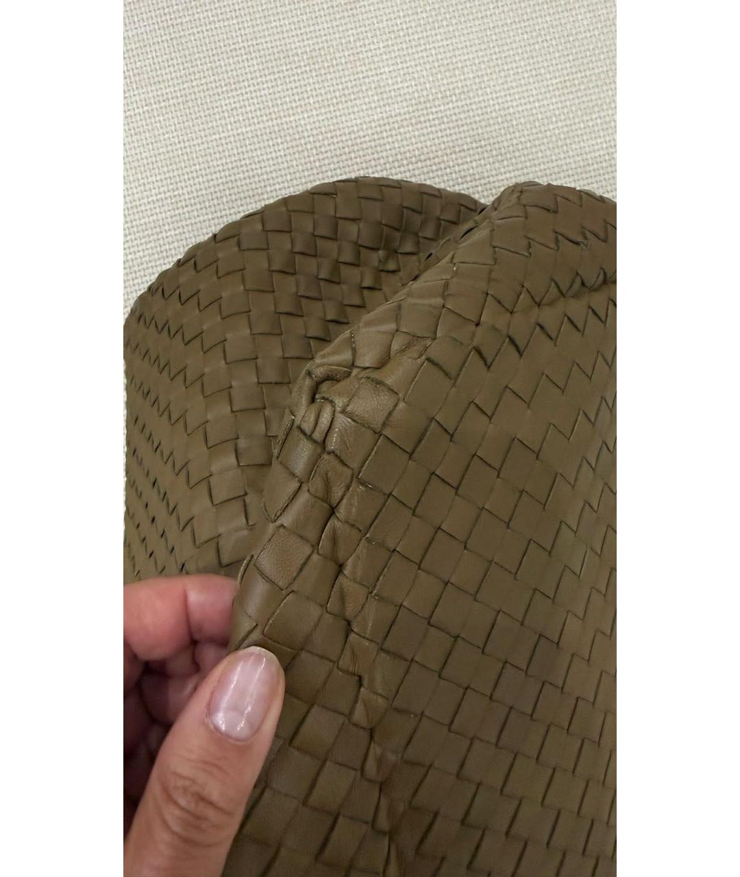 BOTTEGA VENETA Коричневая кожаная сумка с короткими ручками, фото 6