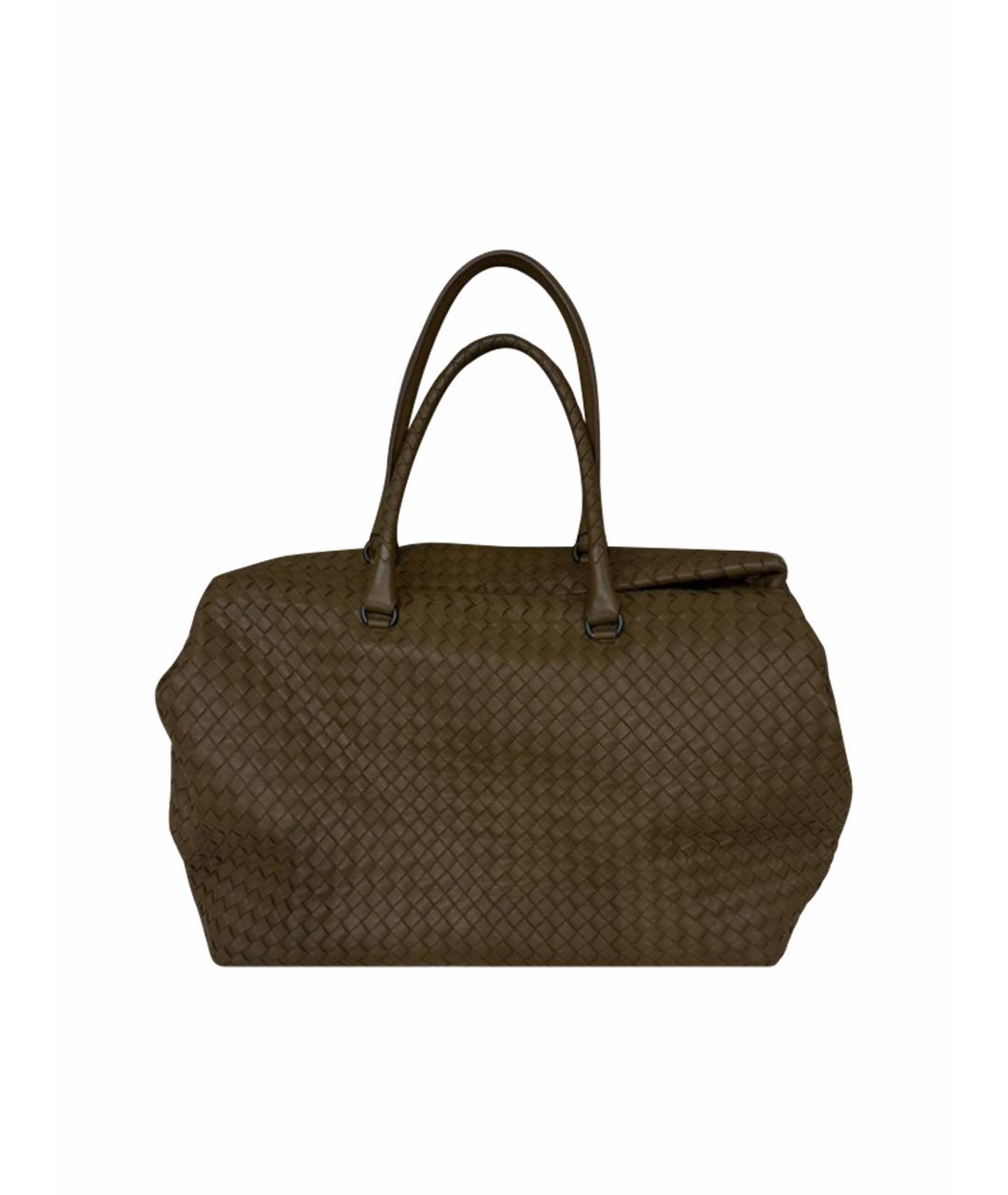 BOTTEGA VENETA Коричневая кожаная сумка с короткими ручками, фото 1