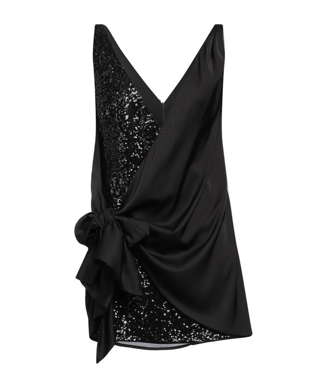PINKO Черное полиэстеровое коктейльное платье, фото 1