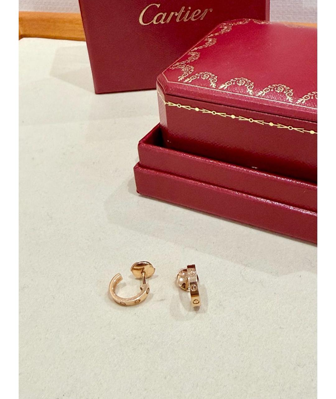 CARTIER Золотые серьги из розового золота, фото 4