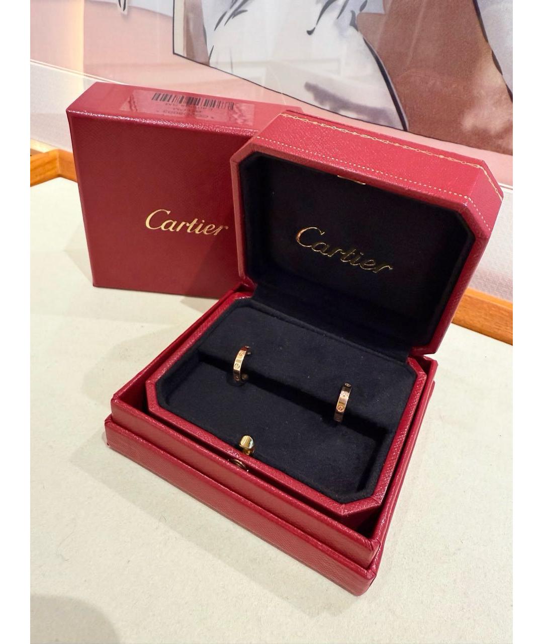 CARTIER Золотые серьги из розового золота, фото 6