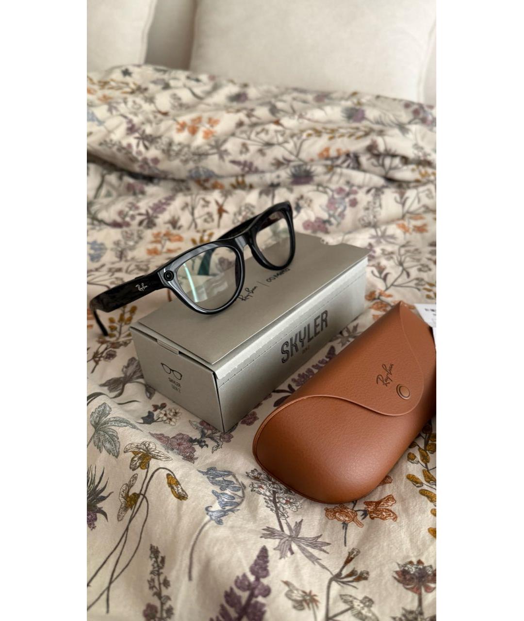 RAY BAN Черные пластиковые солнцезащитные очки, фото 2