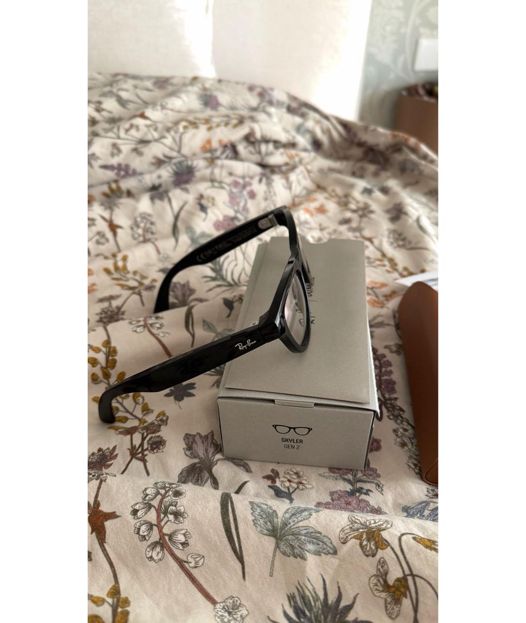RAY BAN Черные пластиковые солнцезащитные очки, фото 3
