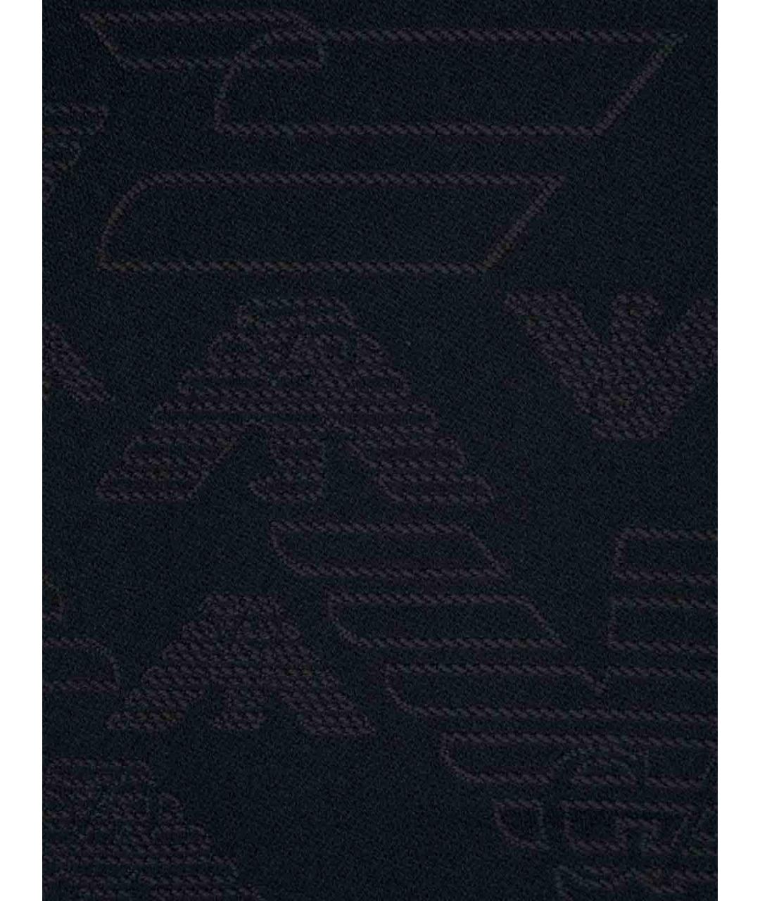 EMPORIO ARMANI Синий шерстяной шарф, фото 3