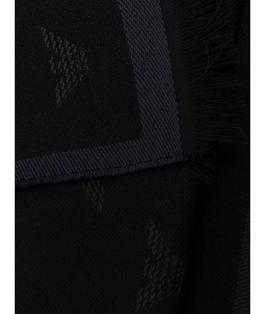 EMPORIO ARMANI Серый шерстяной шарф, фото 2