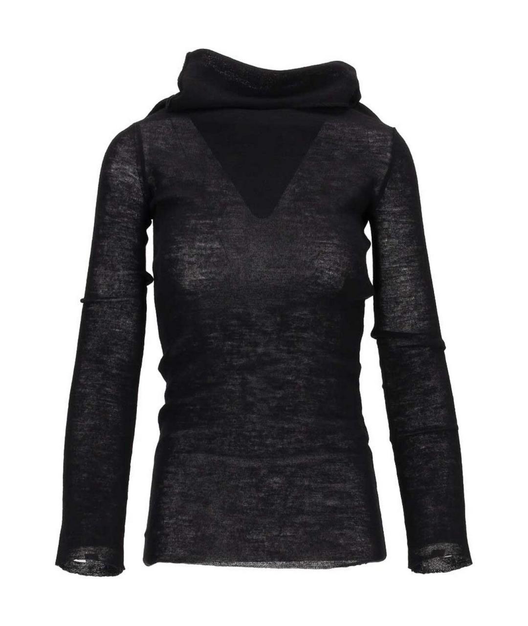 ANN DEMEULEMEESTER Черный шерстяной джемпер / свитер, фото 4