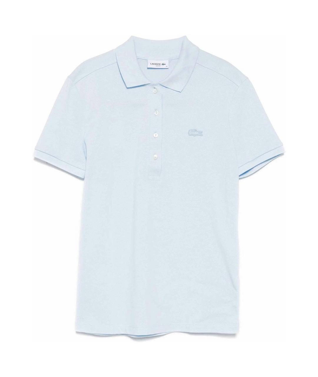 LACOSTE Голубая хлопковая футболка, фото 1