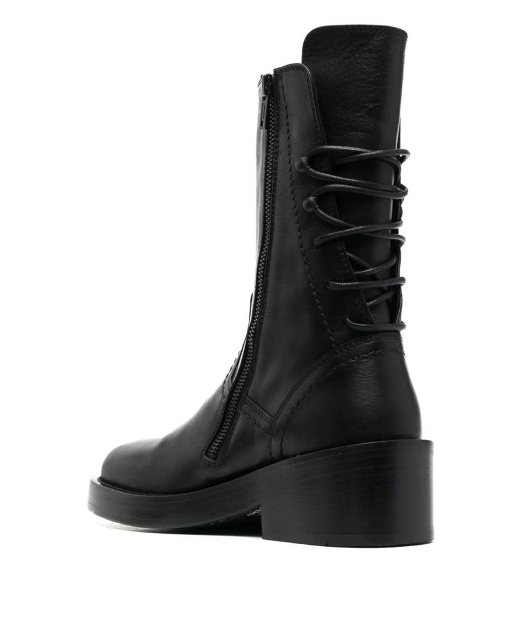 ANN DEMEULEMEESTER Черные кожаные ботинки, фото 4