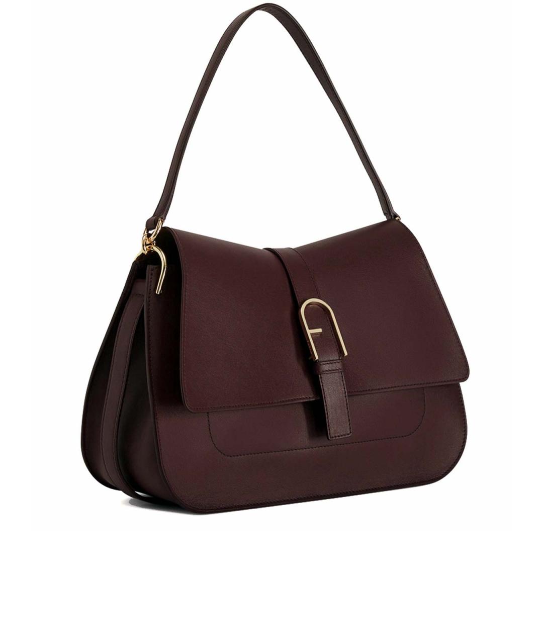 FURLA Коричневая кожаная сумка через плечо, фото 2